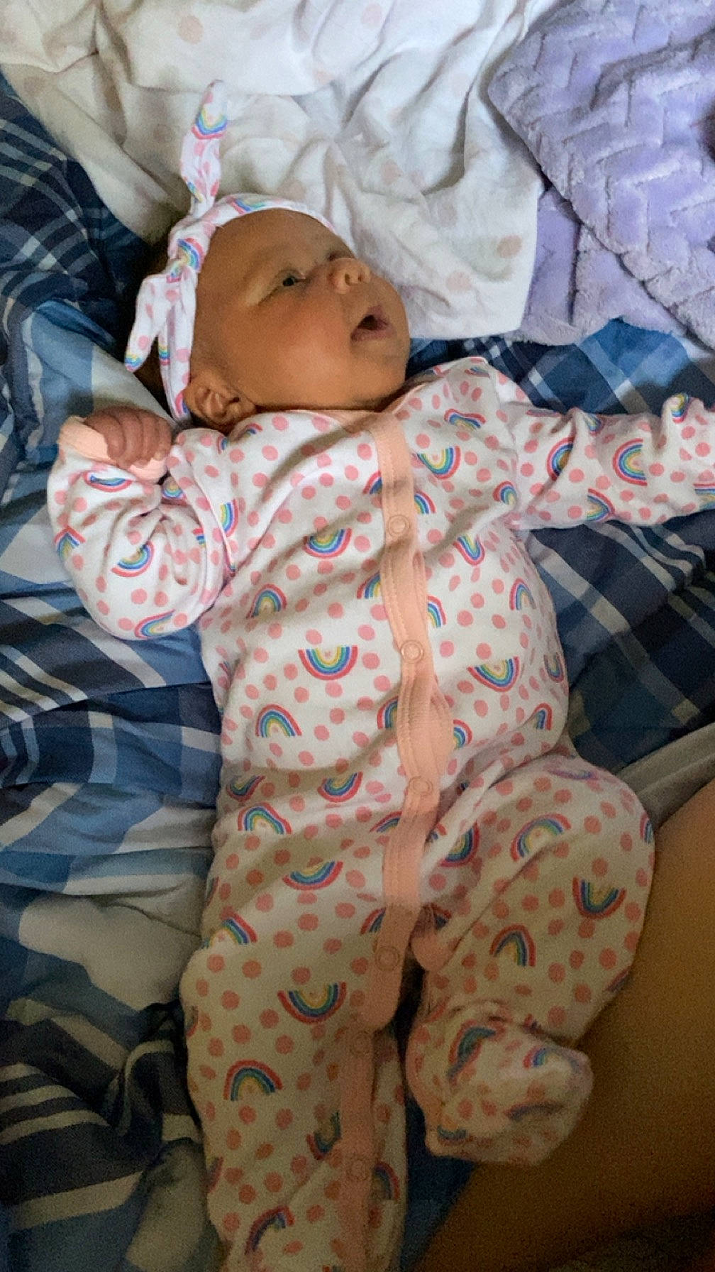 Keira joined the competition — help win amazing prizes! baby, baby_products, baby_safety, baby_toddler_clothing, bed, bedding, bedtime, child, comfort, headwear, linens, nightwear, pattern, person, room, sleep, sleeve, textile, toddler, toy