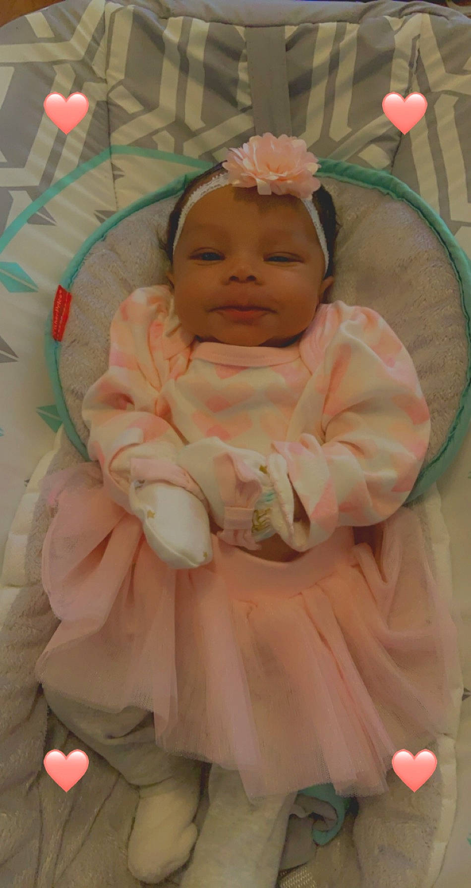 Ashlynn is registered to the contest to win money with this photo: baby, cheek, child, headwear, peach, person, pink, product, smile, toddler