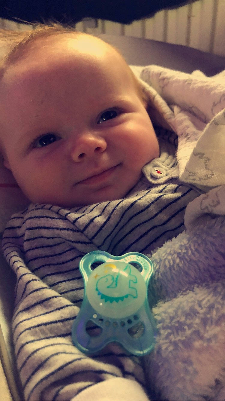 Teddy joined the competition — help win amazing prizes! baby, baby_toddler_clothing, cheek, chin, eyebrow, green, head, iris, lip, mouth, nose, organ, person, photograph, product, skin, sleeve, smile, textile, vertebrate