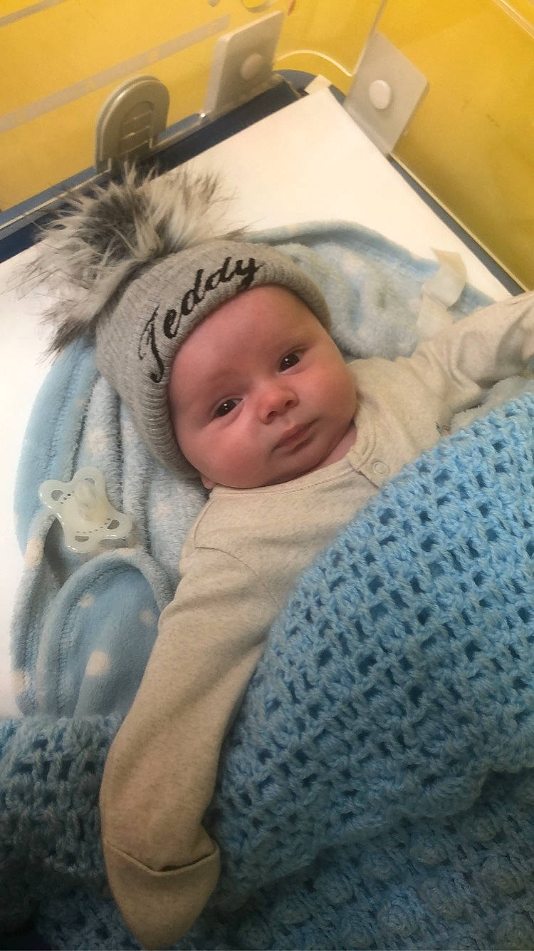 Teddy joined the competition — help win amazing prizes! baby, baby_sleeping, baby_toddler_clothing, bedtime, cheek, child, close_up, comfort, eye, fur, headgear, headwear, linens, nap, nose, person, skin, sleep, textile, toddler