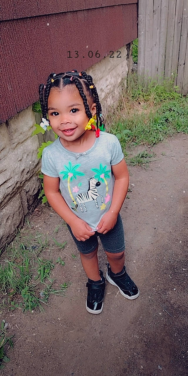 Janessa joined the competition — help win amazing prizes! baby_toddler_clothing, beauty, black_hair, child, cool, eye, face, grass, green, hair, happy, head, joy, knee, person, pink, plant, sleeve, smile, summer