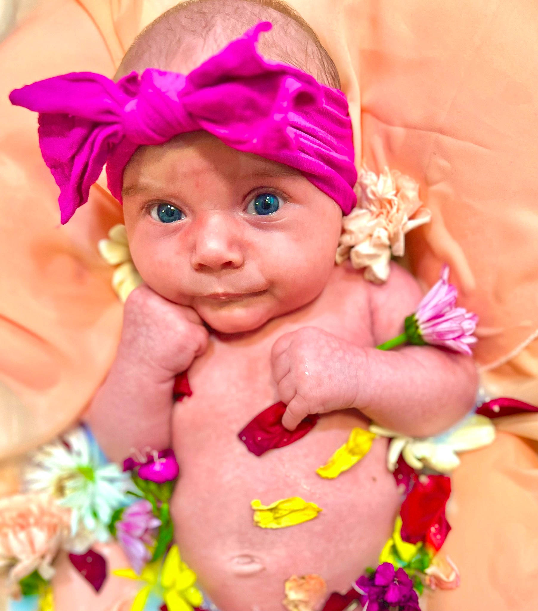 Novalynn is registered to the contest to win money with this photo: abdomen, cheek, chest, child, costume_hat, doll, eyelash, face, facial_expression, finger, happy, hat, headgear, headpiece, headwear, lip, magenta, nail, person, pink