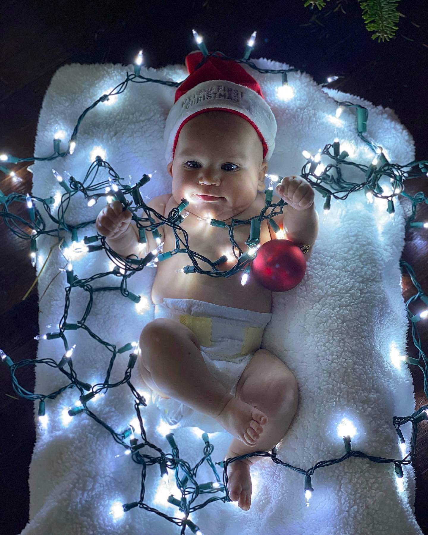 Desmond joined the competition — help win amazing prizes! art, baby, baby_toddler_clothing, chest, child, christmas_decoration, christmas_ornament, darkness, fictional_character, flash_photography, glass, happy, ornament, people_in_nature, person, portrait_photography, space, toddler, twig, winter