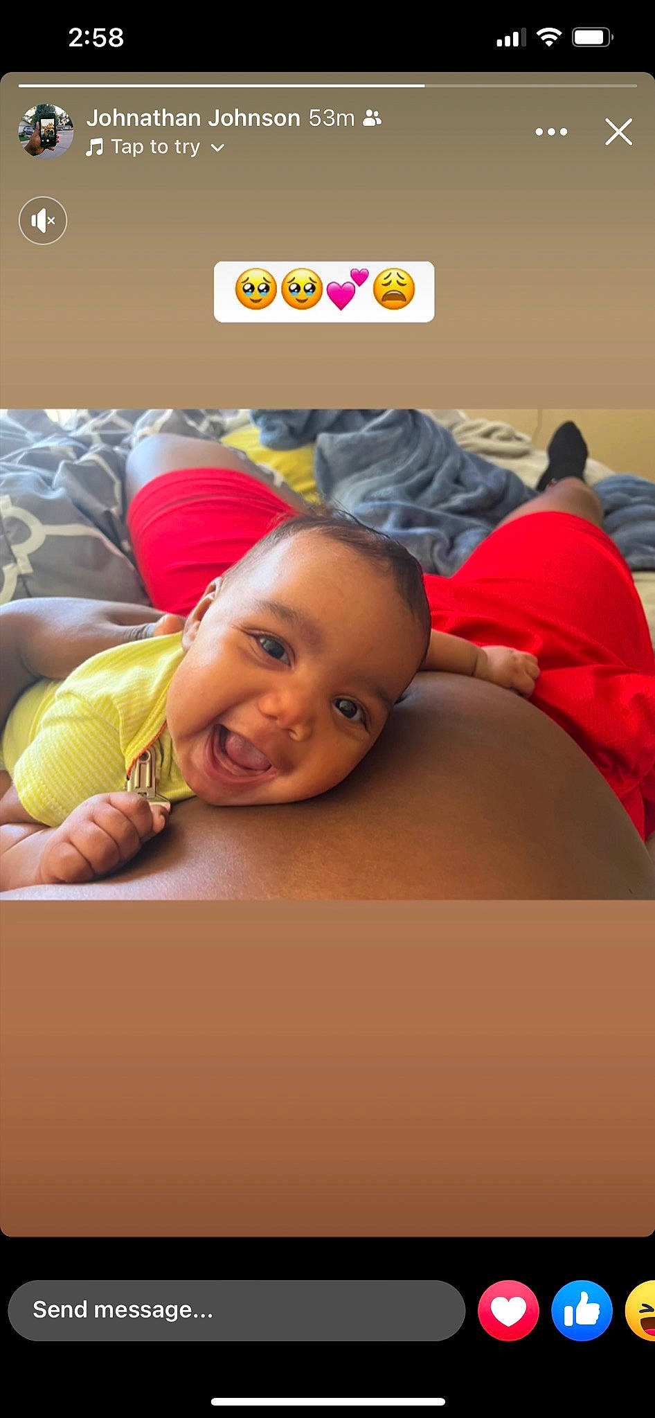 Jurnee joined the competition — help win amazing prizes! baby, child, comfort, eye, eyebrow, facial_expression, flooring, fun, hair, hairstyle, happy, leisure, lip, magenta, mouth, person, room, skin, smile, t_shirt