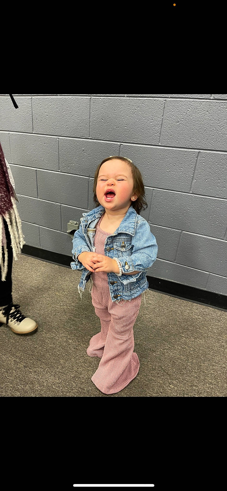 Kennedi is registered to the contest to win money with this photo: baby_toddler_clothing, child, child_model, denim, fashion_design, flash_photography, flooring, fun, grass, happy, leisure, pattern, person, play, portrait_photography, sitting, sleeve, toddler