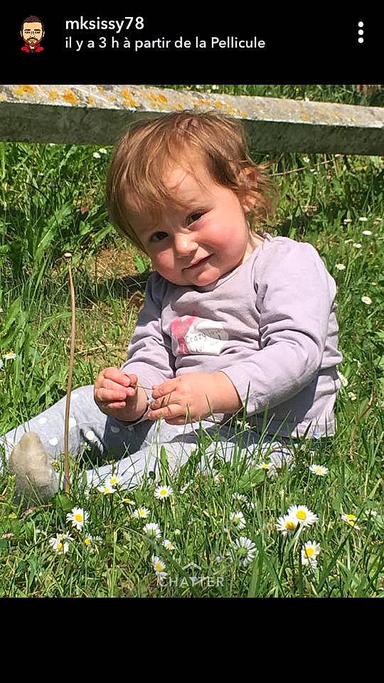 Lou-ann a rejoint le concours — aidez-le/la à gagner de superbes lots ! child, emotion, flora, flower, fun, garden, girl, grass, human_behavior, infant, lawn, leaf, nature, person, photo_caption, plant, play, sitting, spring, toddler