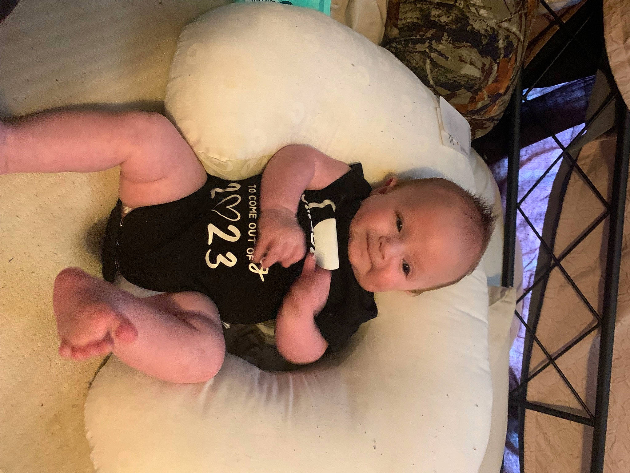 Donald is registered to the contest to win money with this photo: abdomen, baby, baby_products, baby_toddler_clothing, bathing, cheek, chest, child, comfort, elbow, eye, finger, foot, hand, person, skin, stomach, thigh, thumb, toddler