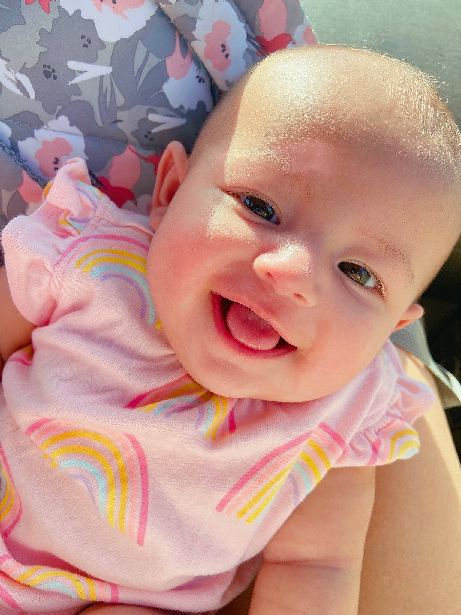 Nalicia Miamora joined the competition — help win amazing prizes! baby, baby_laughing, baby_toddler_clothing, cheek, chin, eye, facial_expression, fun, happy, human_body, iris, lip, mouth, nose, person, pink, product, skin, sleeve, smile