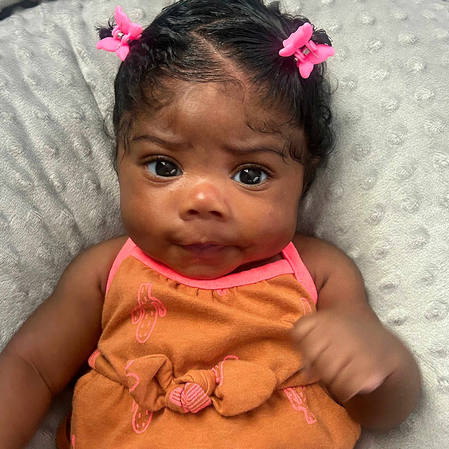 Aziyah joined the competition — help win amazing prizes! accessories, baby, blackhair, bodypart, clothing, cushion, dress, face, finger, frown, hand, happy, head, homedecor, newborn, person, photography, portrait, sad, smile