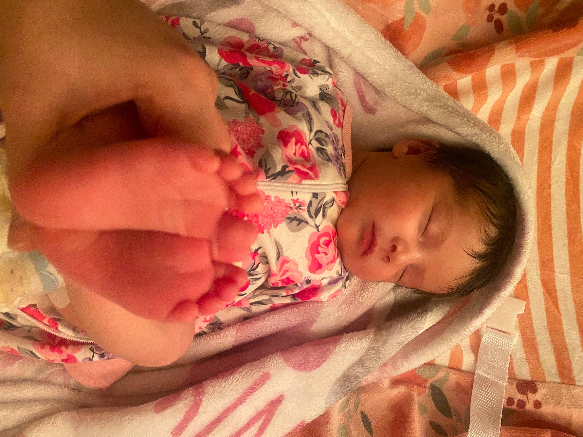 Amariah joined the competition — help win amazing prizes! baby, baby_toddler_clothing, cheek, chin, comfort, eye, finger, hand, head, human_body, linens, lip, mouth, nail, nose, pattern, person, pink, skin, sleeve