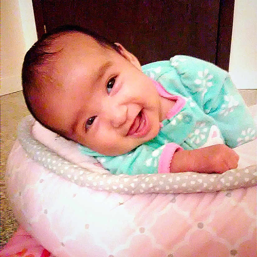 Sequoia joined the competition — help win amazing prizes! cheek, child, chin, ear, eye, face, girl, head, infant, iris, laughter, lip, mouth, nose, person, pink, product, skin, smile, toddler