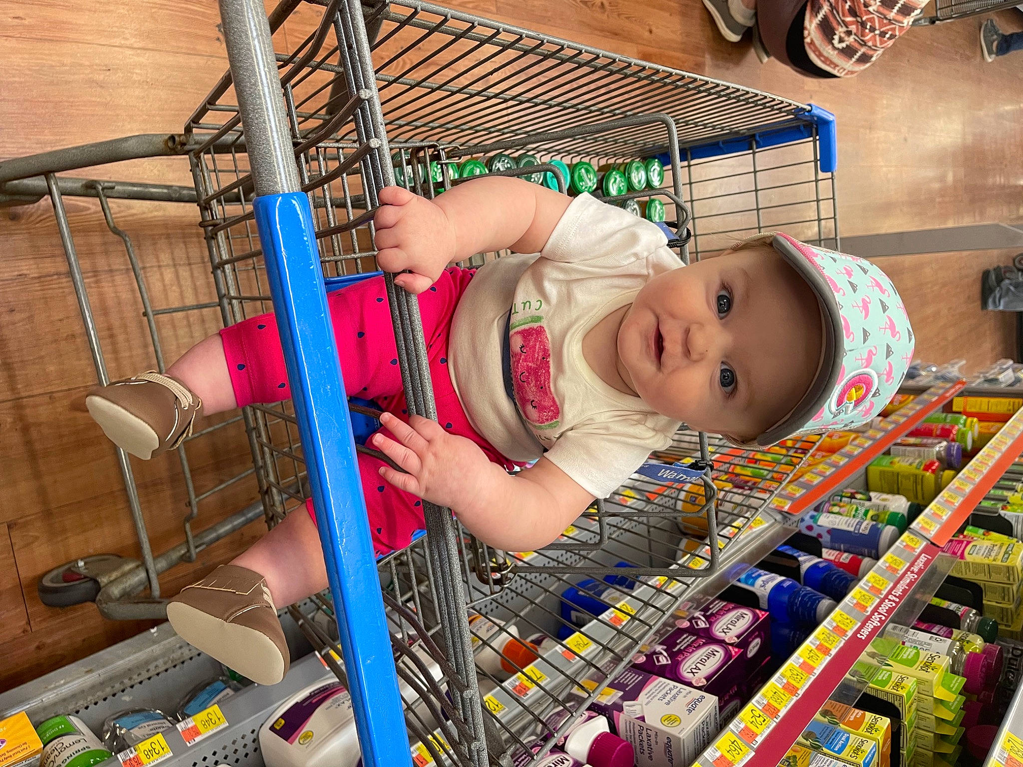 Blair is registered to the contest to win money with this photo: arm, baby, baby_products, baby_safety, baby_toddler_clothing, baby_toys, child, customer, engineering, fun, headwear, human_body, leisure, person, play, product, retail, room, toddler, toy