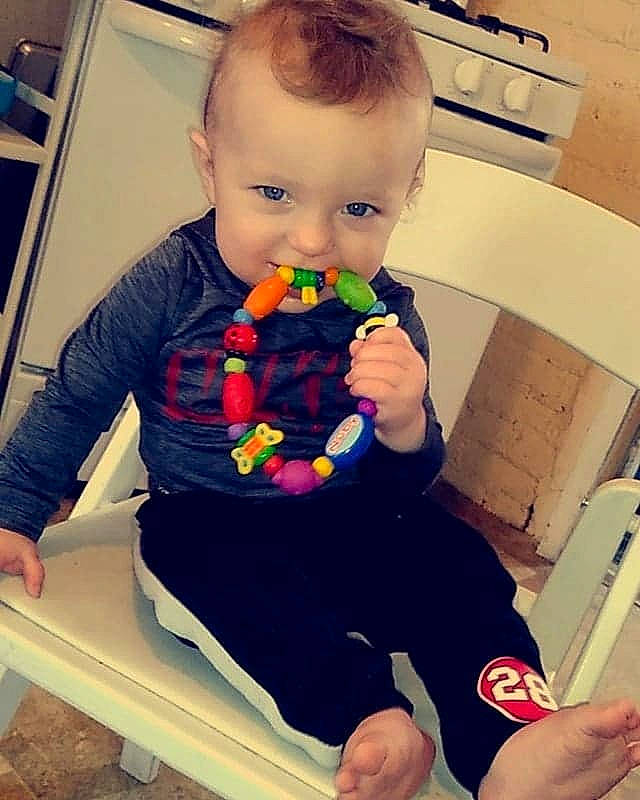 Brian joined the competition — help win amazing prizes! baby, child, eating, joy, person, play, sitting, toddler