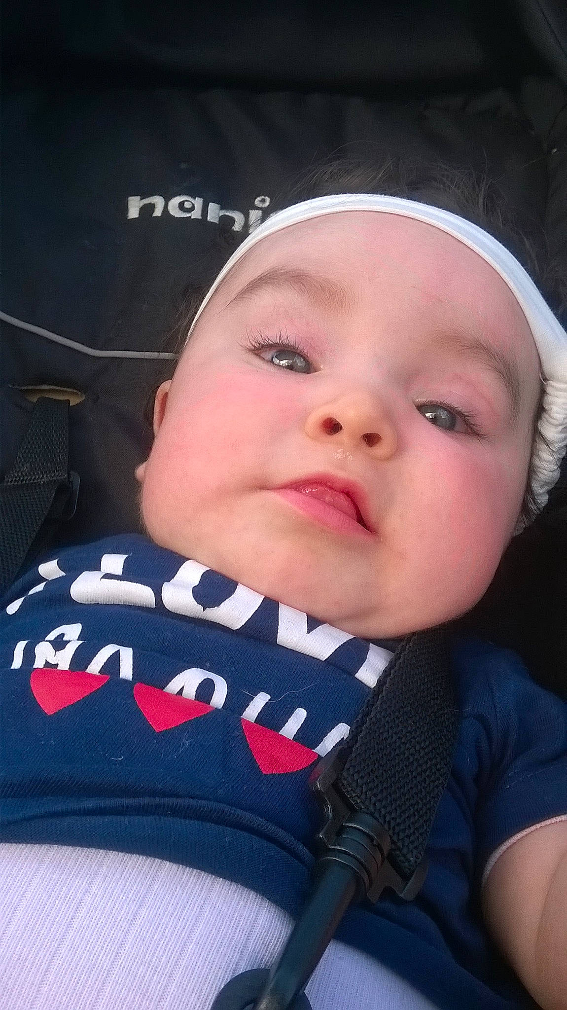 Inaya participe au concours pour gagner de l'argent avec cette photo : baby, cheek, child, chin, ear, eyebrow, face, forehead, head, headgear, headwear, lip, mouth, nose, person, skin, smile, toddler