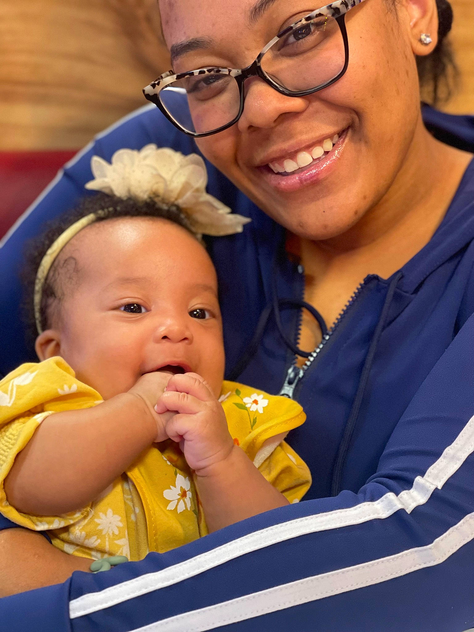 Priya is registered to the contest to win money with this photo: baby, baby_toddler_clothing, cheek, child, event, eyewear, facial_expression, finger, fun, gesture, glasses, happy, hat, headwear, joy, laugh, person, photography, skin, smile