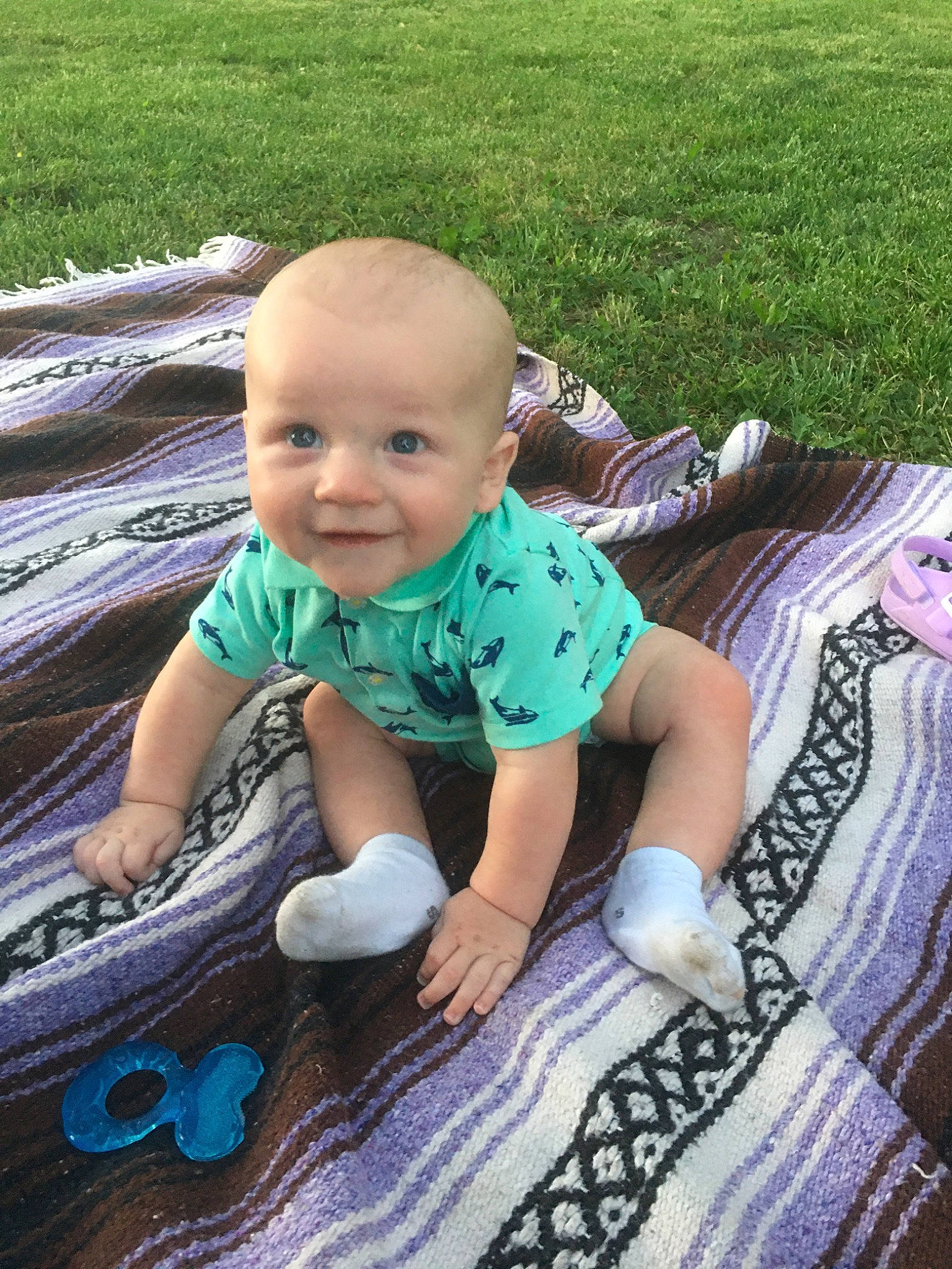 Jason joined the competition — help win amazing prizes! baby, baby_products, baby_toddler_clothing, child, cool, fun, grass, green, joy, leisure, person, plant, play, product, sitting, skin, summer, toddler, vacation