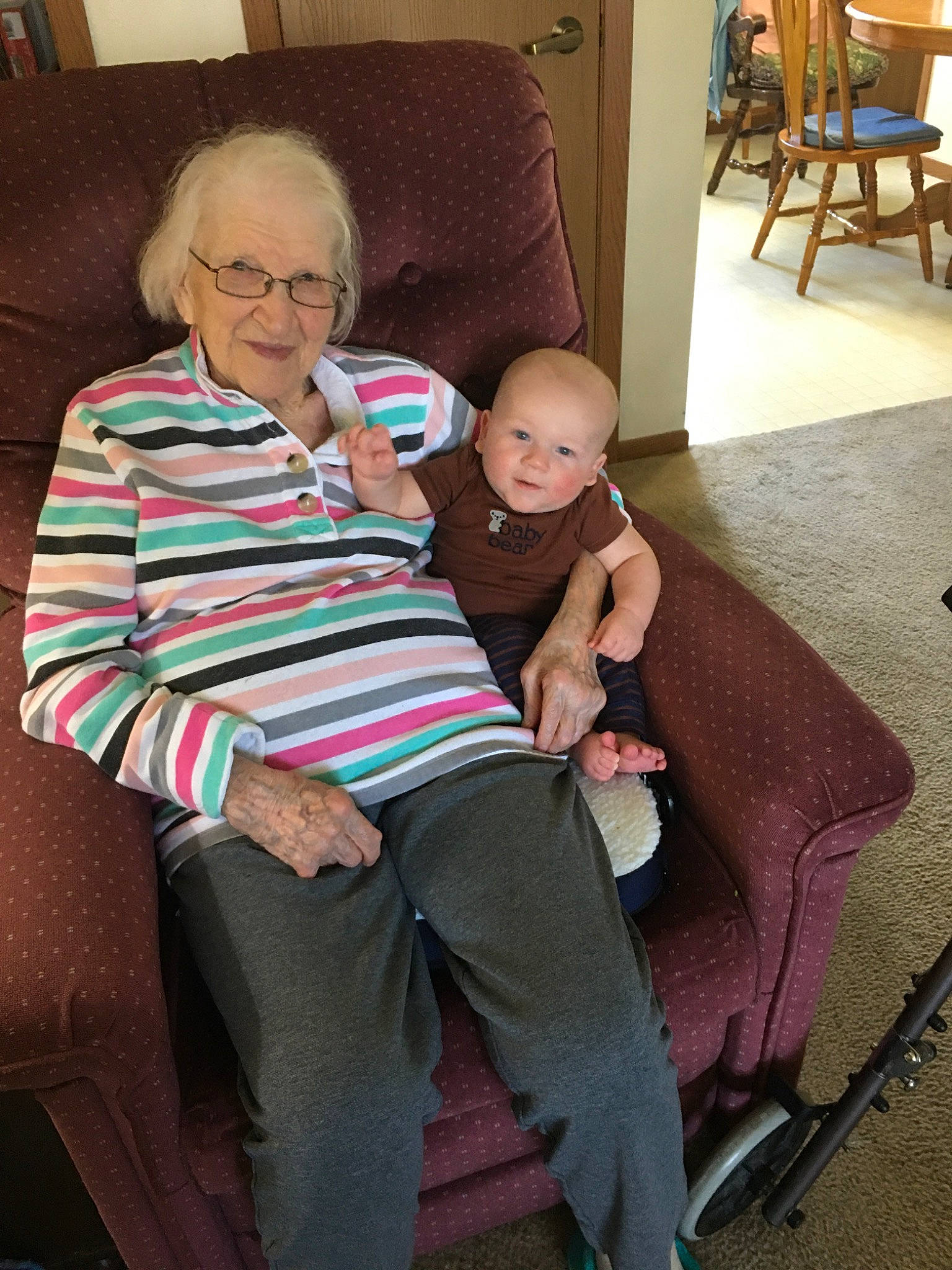 Jason joined the competition — help win amazing prizes! baby, blurred, chair, child, family, grandparent, joy, lap, leg, people, person, sitting, smile, toddler, vacation