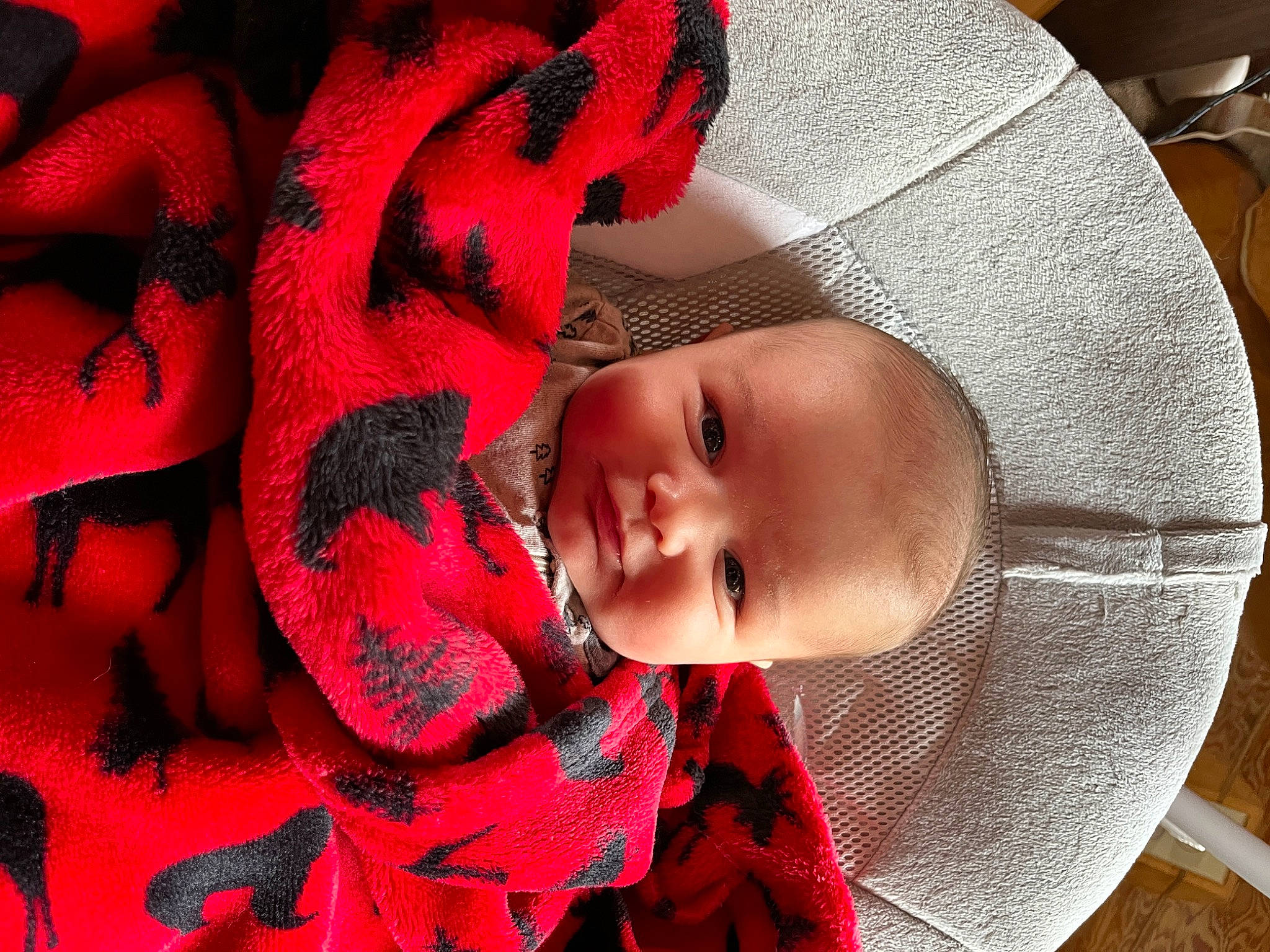 Emmet joined the competition — help win amazing prizes! baby, baby_products, baby_toddler_clothing, carmine, child, comfort, happy, hat, human_body, linens, lip, mouth, pattern, person, petal, pink, red, sleeve, smile, textile