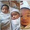 J'Hleel is registered to the contest to win money with this photo: baby, newborn, infant, portrait, collage, triptych, hospital, blanket, swaddled, sleeping, awake, face, eyes, nose, mouth, head, indoors, close_up, photography, safe