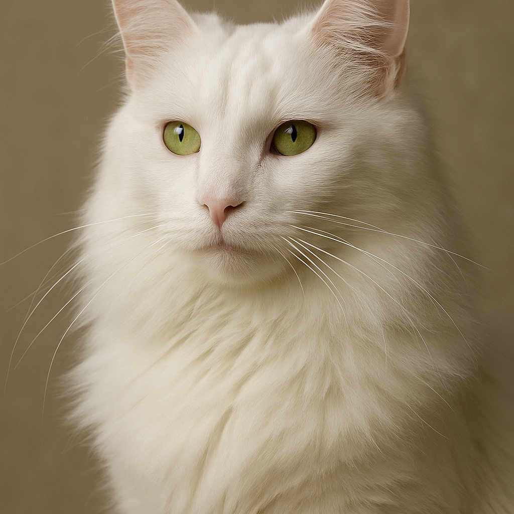 Bastos a rejoint le concours — aidez-le/la à gagner de superbes lots ! animal, beautiful, calm, cat, close_up, cute, domestic_cat, ears, face, feline, fluffy, green_eyes, indoor, majestic, pet, portrait, serene, soft_fur, whiskers, white_cat