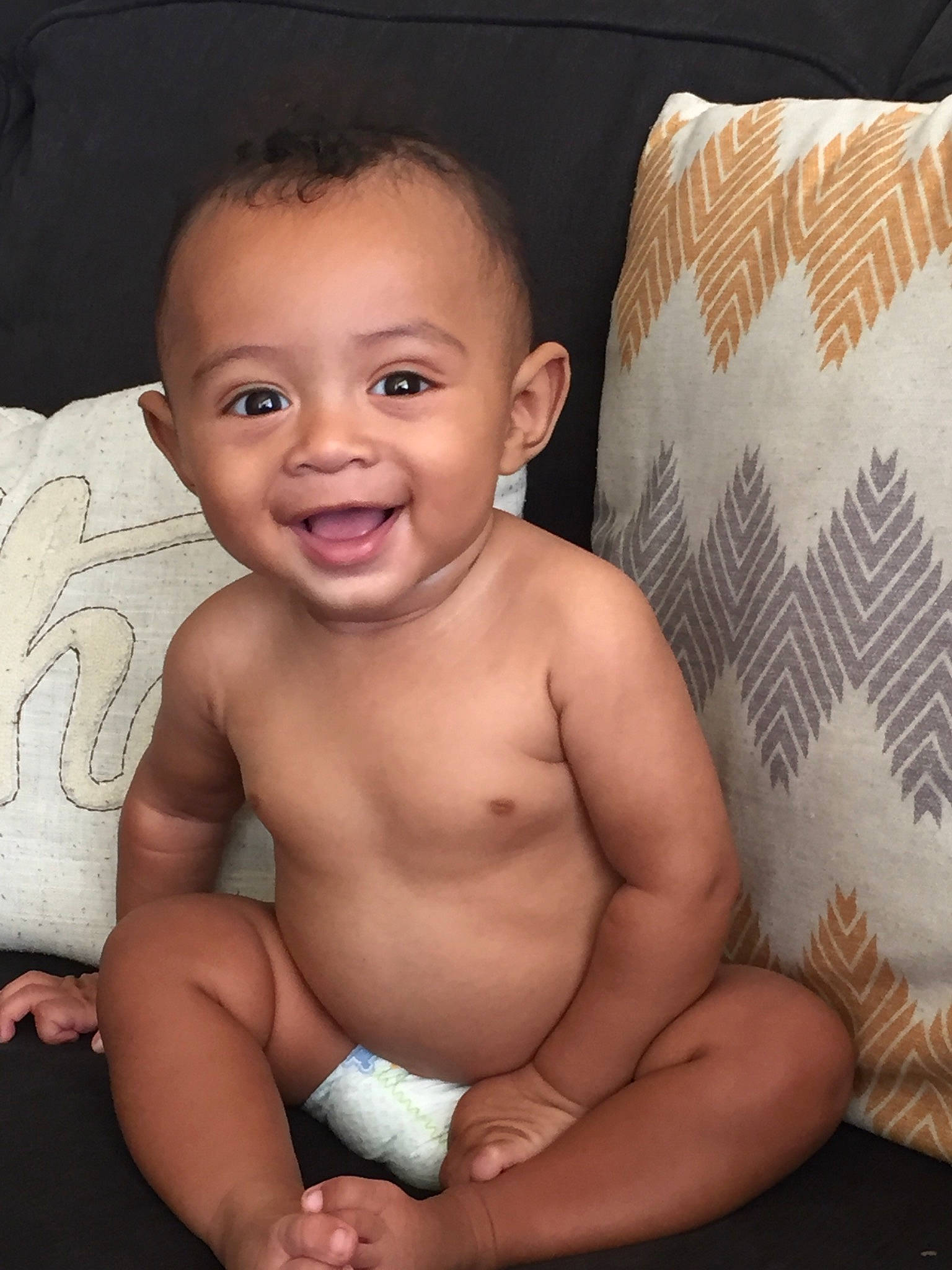 Jakobi joined the competition — help win amazing prizes! abdomen, arm, baby, barechested, cheek, chest, child, face, facial_expression, head, joy, leg, male, mouth, muscle, person, sitting, skin, smile, stomach