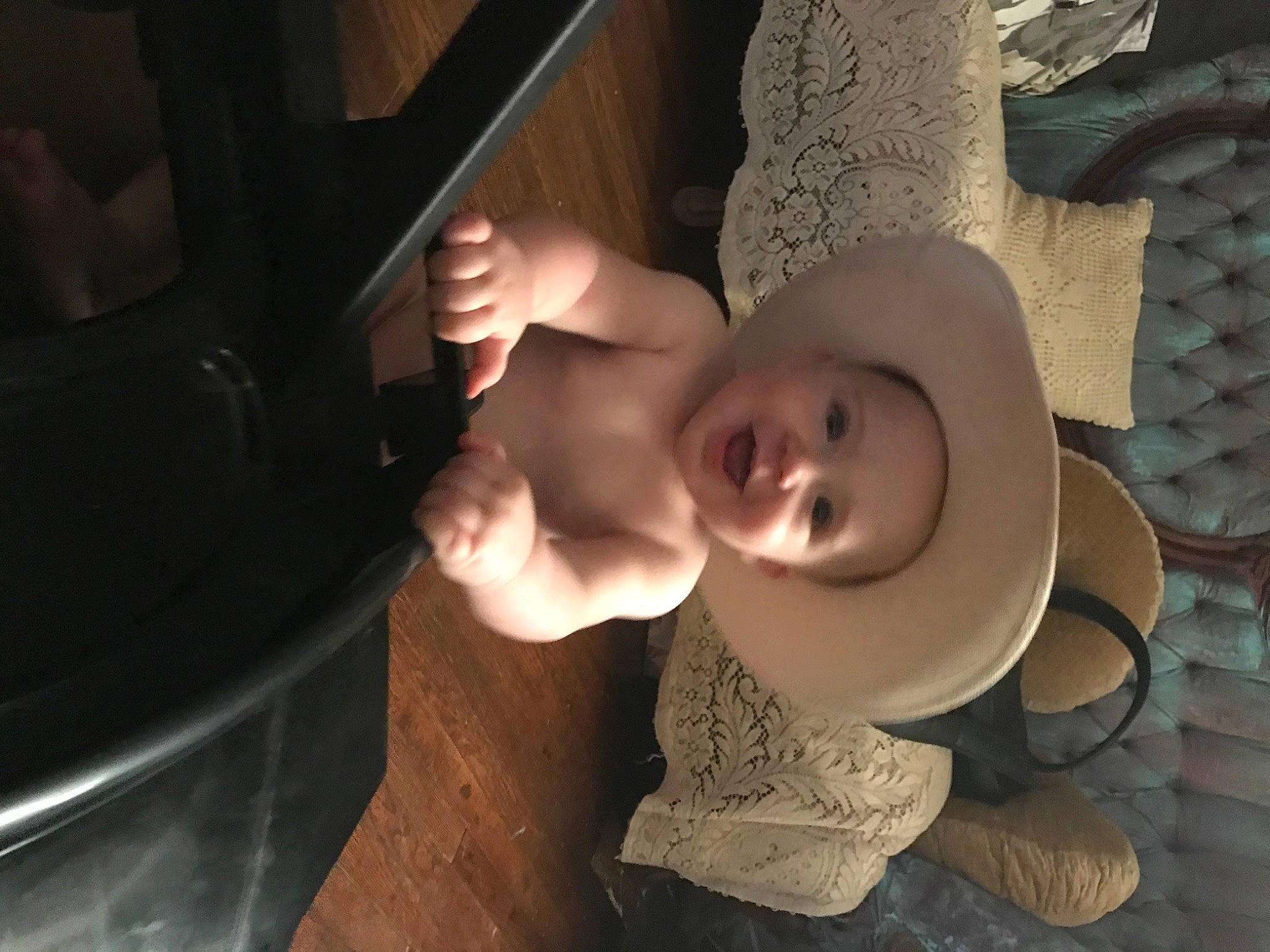 Lj joined the competition — help win amazing prizes! art, auto_part, automotive_wheel_system, baby, cheek, child, eyewear, fashion_accessory, flash_photography, fun, happy, hat, jewellery, mouth, person, sitting, smile, sun_hat, toddler, tree