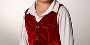 Wesley participe au concours pour gagner de l'argent avec cette photo : child, young_child, smiling, portrait, red_velvet, vest, white_shirt, sitting, studio_background, wooden_crate, short_hair, haircut, happy, cute, hands, buttons, pants, formal_outfit, pose, indoor