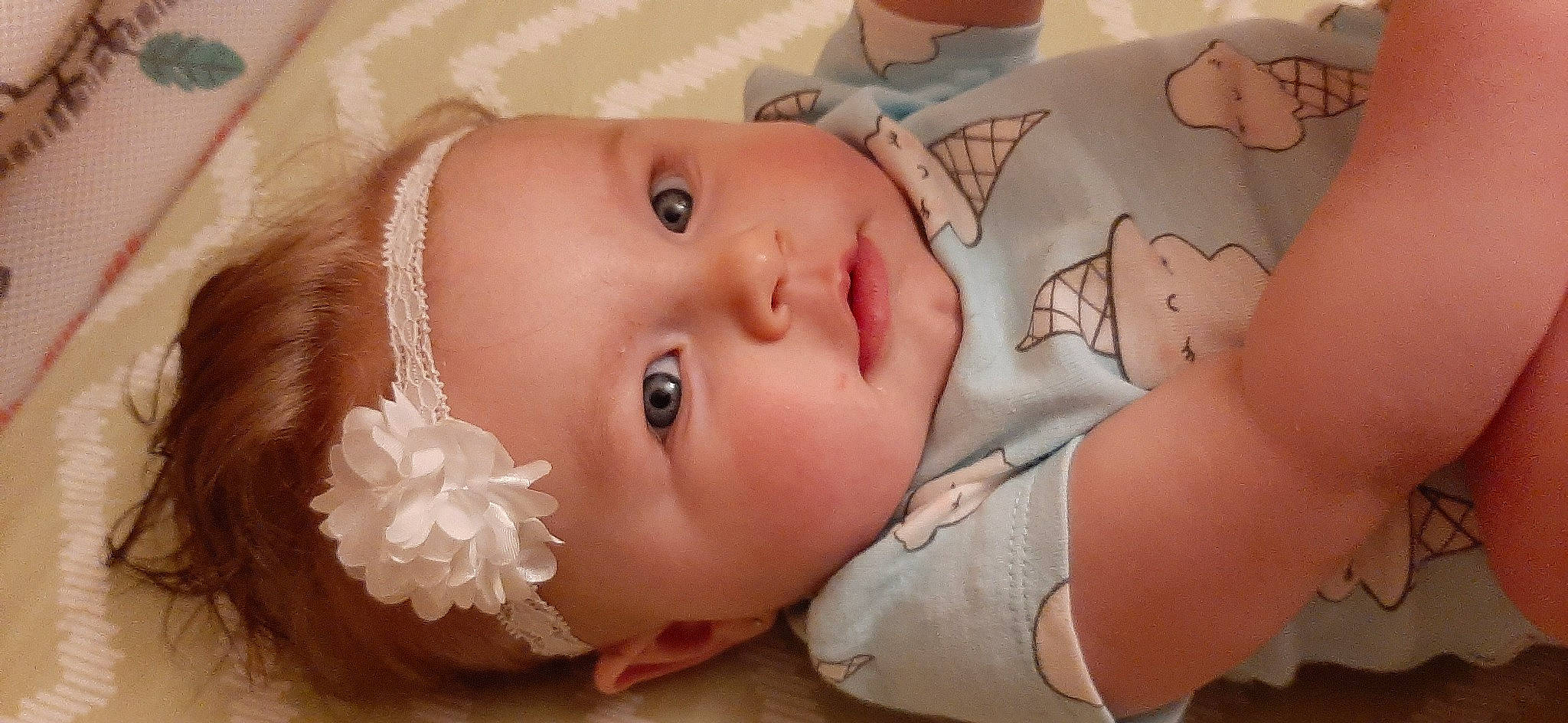 Ava joined the competition — help win amazing prizes! baby, cheek, child, close_up, eye, face, hair_accessory, head, headgear, headwear, iris, lip, mouth, nose, person, skin, toddler