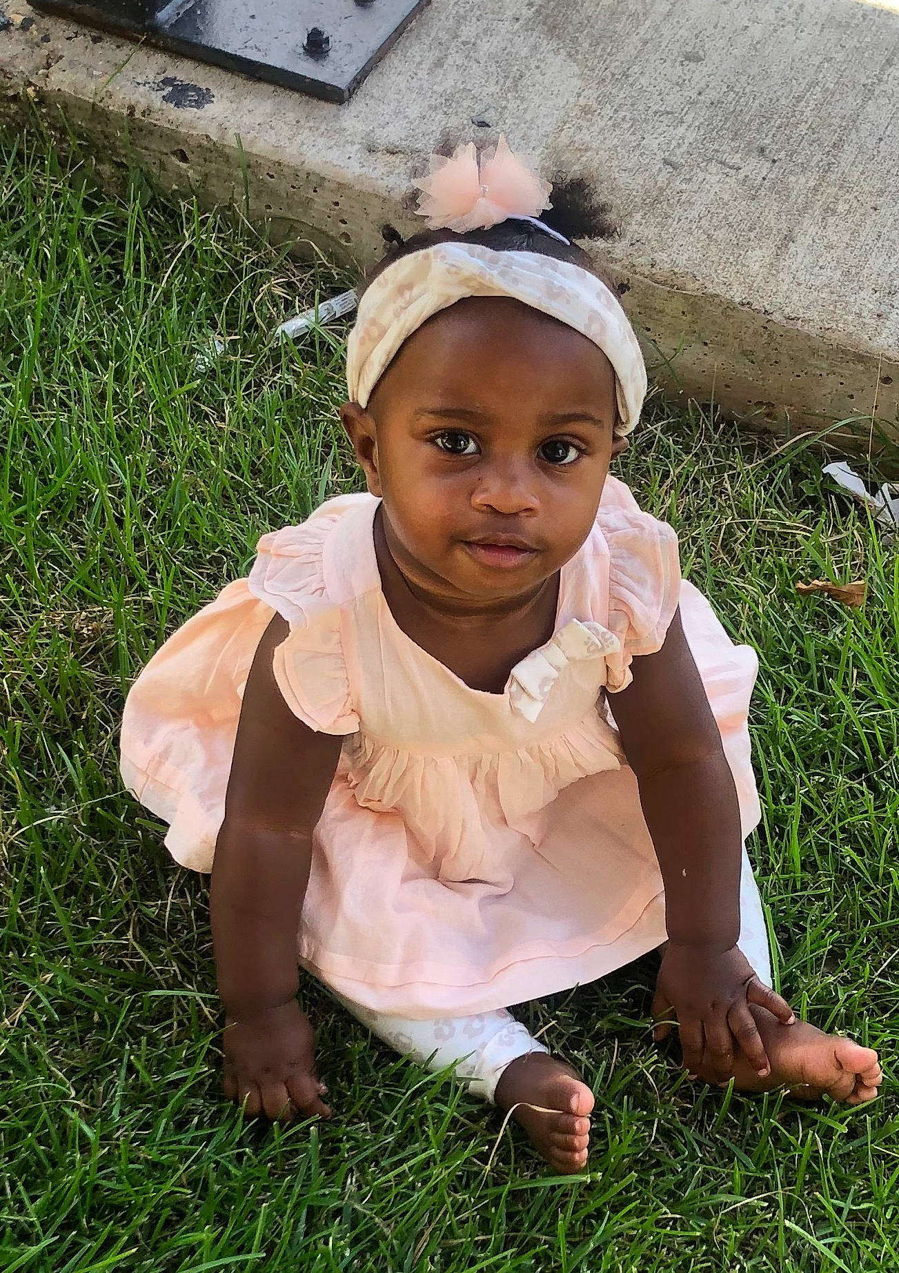 Epiphany is registered to the contest to win money with this photo: adaptation, baby, child, grass, happy, person, plant, smile, toddler