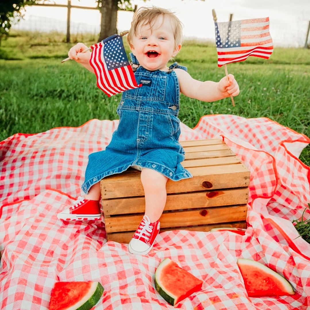 Wesley joined the competition — help win amazing prizes! americanflag, architecture, baby, building, clothing, face, flag, grass, head, nature, outdoors, pants, park, person, photography, plant, portrait, pottedplant, shelter, summer