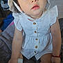 Daylene is registered to the contest to win money with this photo: baby, blanket, bonnet, buttoned_dress, casual, child, cozy, curly_hair, cute, expression, floor, home, indoors, person, portrait, sitting, skin, sock, toddler, white_dress