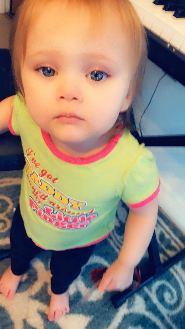 Gracelynn is registered to the contest to win money with this photo: baby, baby_toddler_clothing, cheek, chest, child, chin, cool, eyebrow, eyelash, happy, human_body, iris, lip, mouth, neck, nose, person, skin, sleeve, t_shirt