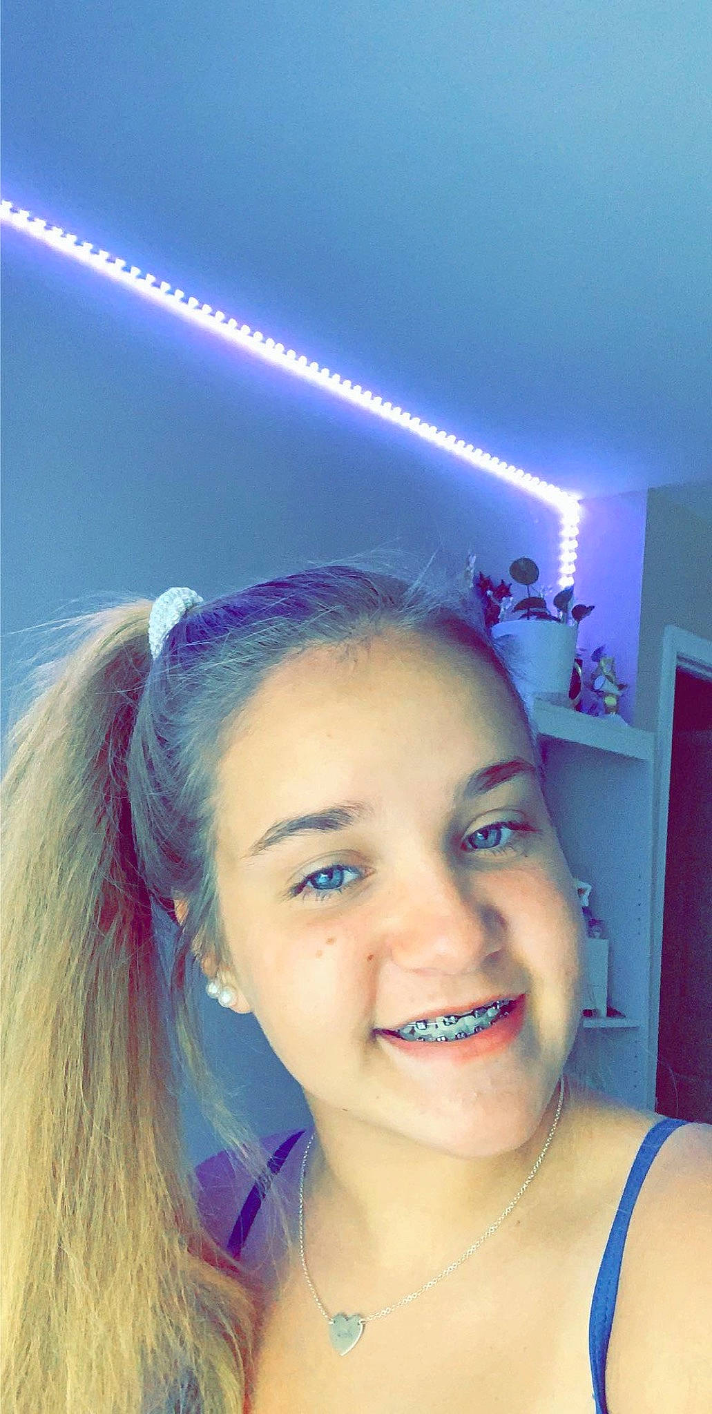 Sydney joined the competition — help win amazing prizes! beauty, cheek, chin, eyebrow, face, facial_expression, forehead, hair, hair_coloring, hairstyle, head, jaw, joy, lip, nose, person, purple, selfie, skin, smile