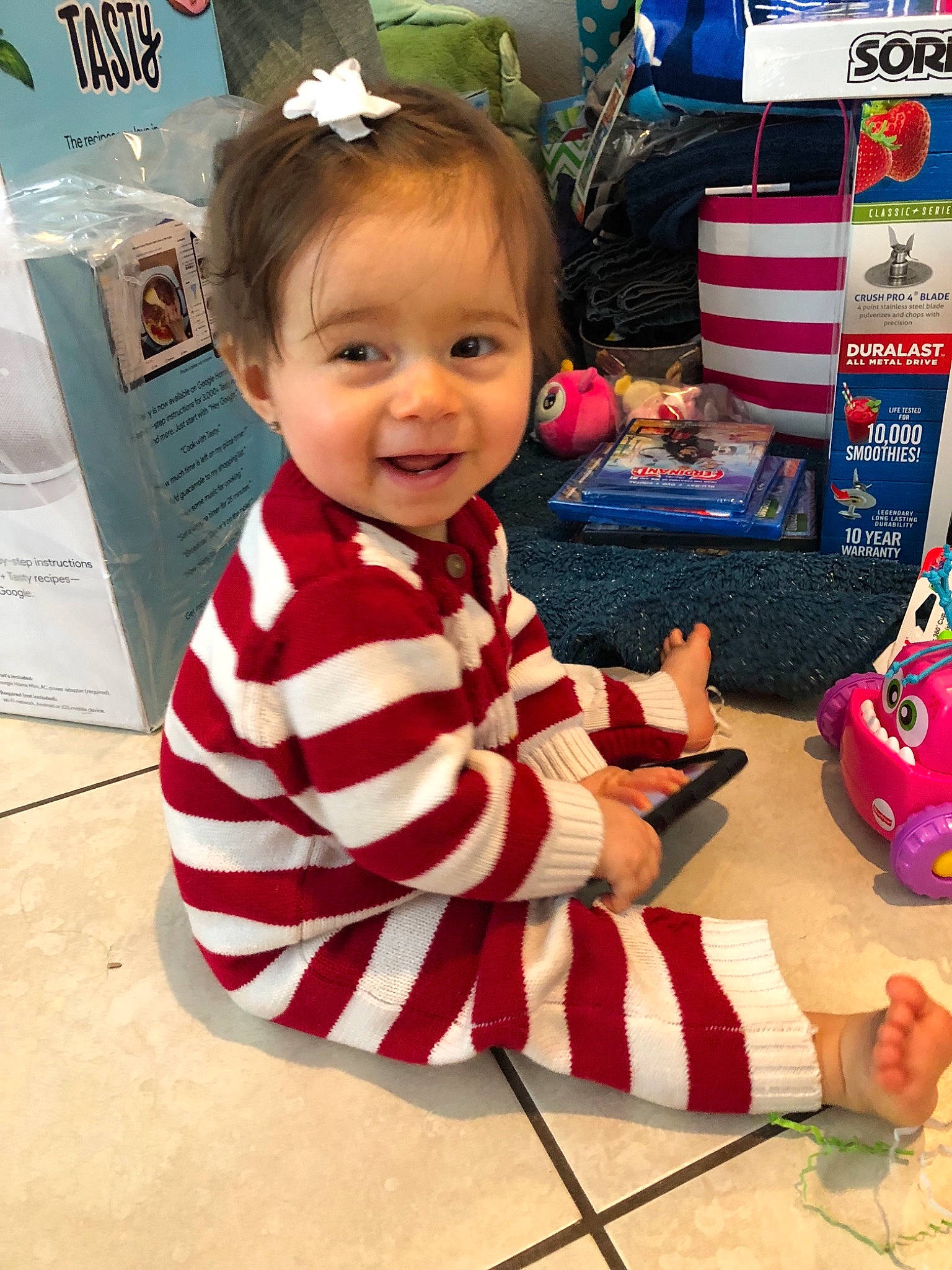 Addison joined the competition — help win amazing prizes! child, day, infant, person, play, product, toddler