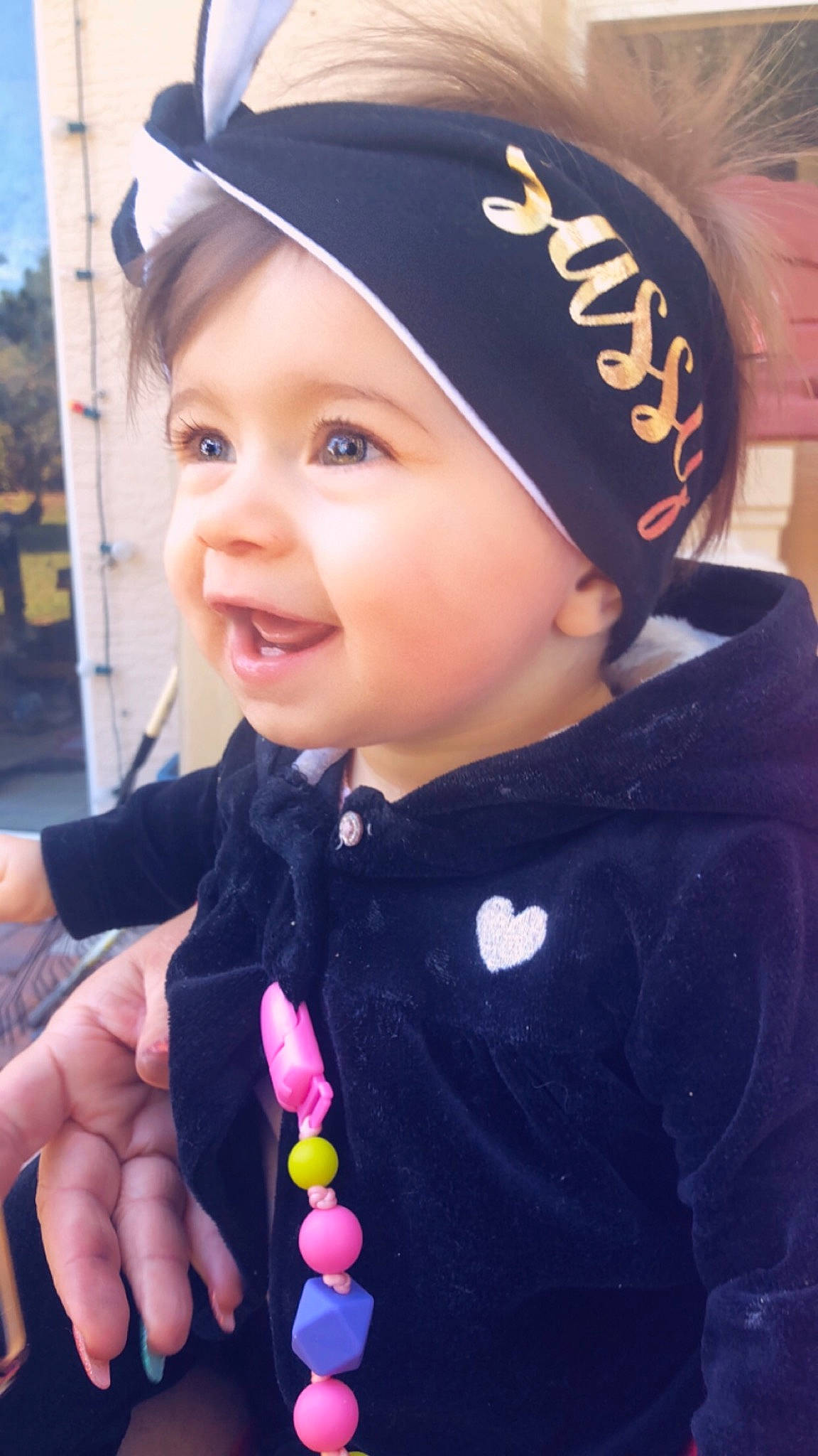 Addison joined the competition — help win amazing prizes! beanie, cap, child, cool, day, fashion_accessory, fun, girl, hair_accessory, happiness, hat, headgear, outerwear, person, product, purple, skin, smile, toddler