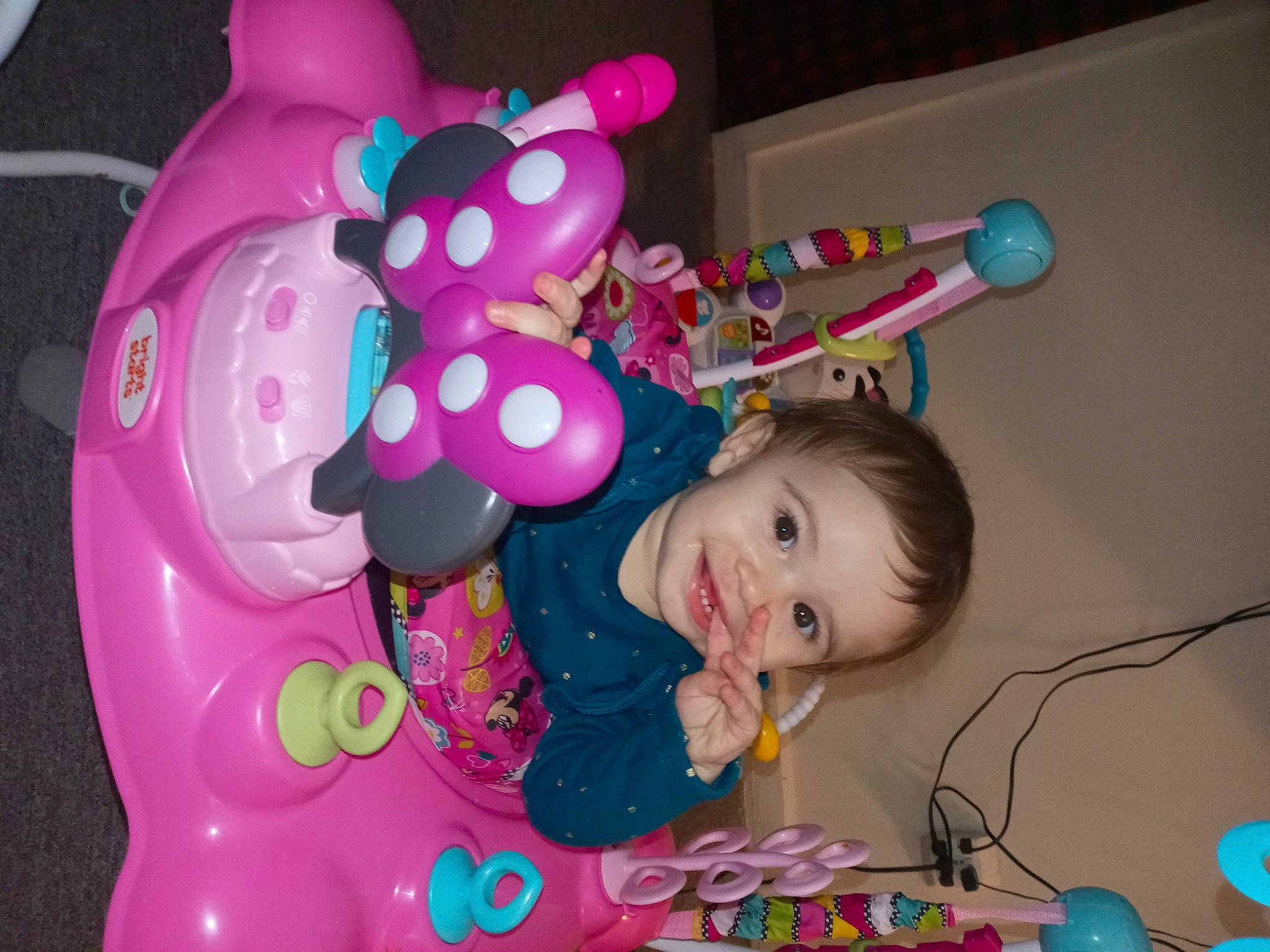 Eleanor Grace joined the competition — help win amazing prizes! baby, baby_products, baby_toys, balloon, chair, child, fun, happy, joy, magenta, party_supply, person, pink, plastic, play, room, smile, snapshot, toddler, toy