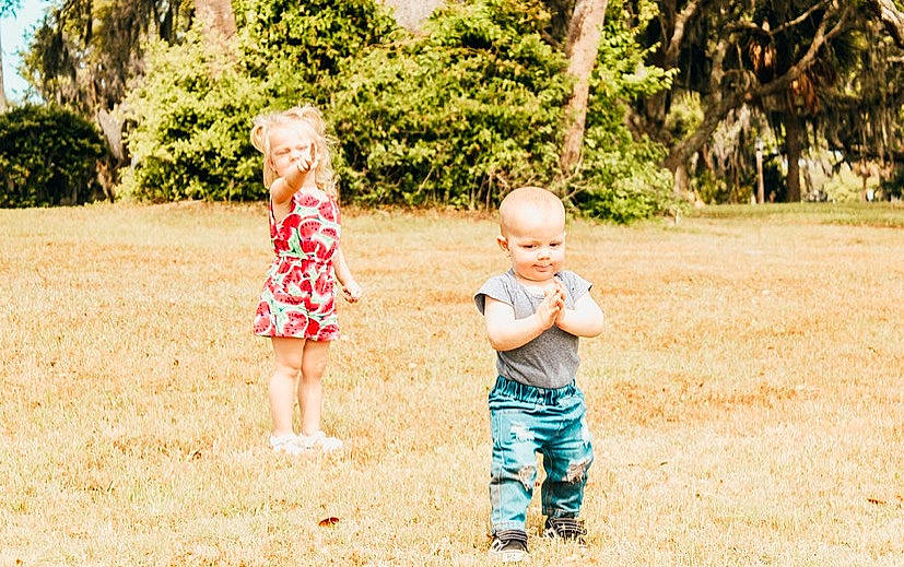 Christopher Jr joined the competition — help win amazing prizes! baby, baby_toddler_clothing, child, fun, gesture, grass, grass_family, happy, lawn, leaf, leisure, people_in_nature, person, plant, playing_with_kids, recreation, smile, sunlight, toddler, tree