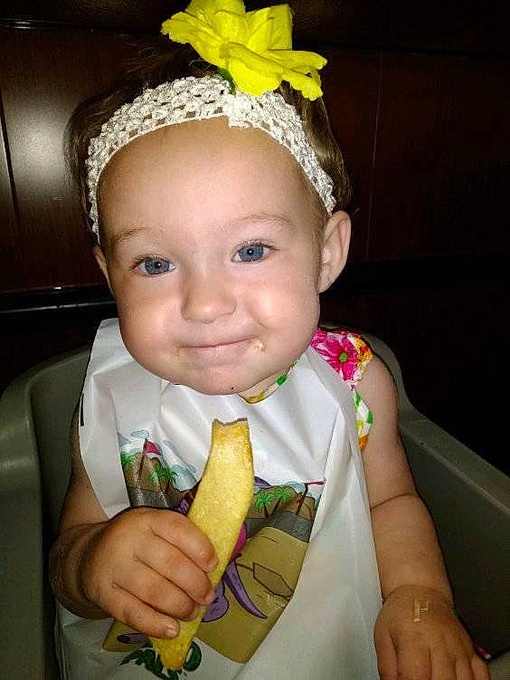 Sarah joined the competition — help win amazing prizes! baby, banana, banana_family, child, fashion_accessory, hair_accessory, headband, headgear, joy, person, plant, toddler, vegetarian_food