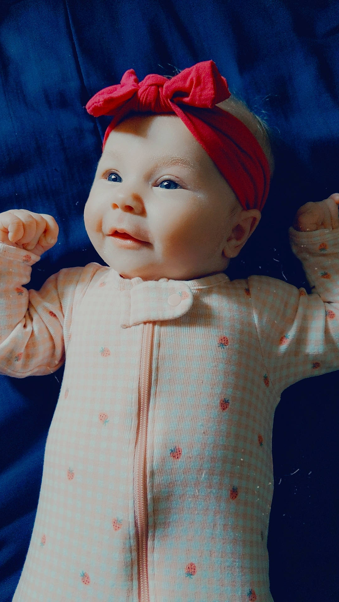 Eliza is registered to the contest to win money with this photo: art, baby, baby_toddler_clothing, cap, cheek, doll, eye, gesture, happy, head, headgear, headwear, human_body, person, pink, product, sleeve, smile, standing, textile