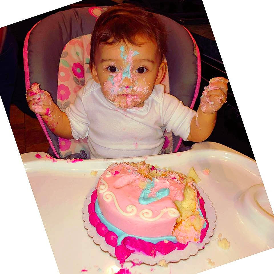 Sarah Gracelynn joined the competition — help win amazing prizes! baby, baby_toddler_clothing, baked_goods, birthday, birthday_cake, birthday_party, cake, cake_decorating, cake_decorating_supply, dessert, food, happy, person, pink, plate, product, sleeve, sugar_cake, sweetness, tableware