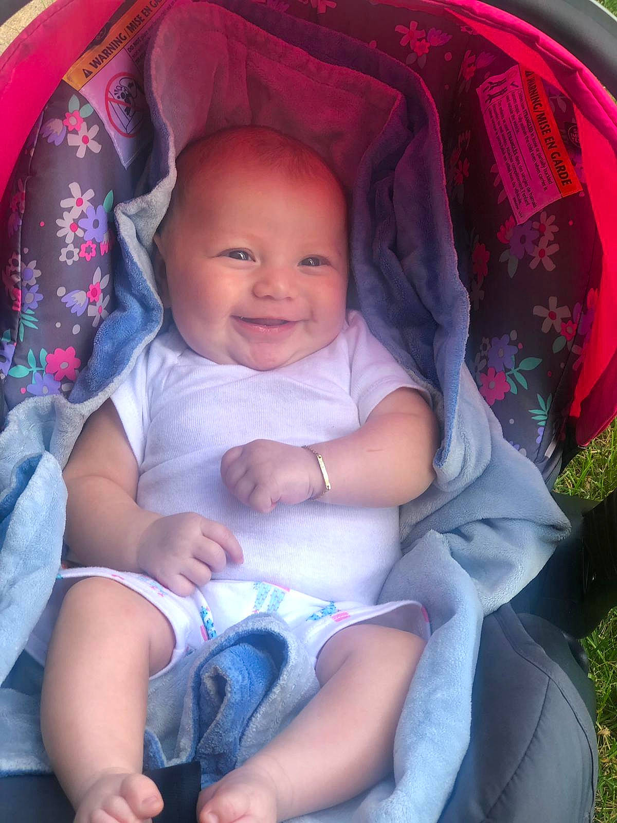 Annalisa is registered to the contest to win money with this photo: baby, baby_products, child, eye, joy, person, product, sitting, skin, smile, toddler