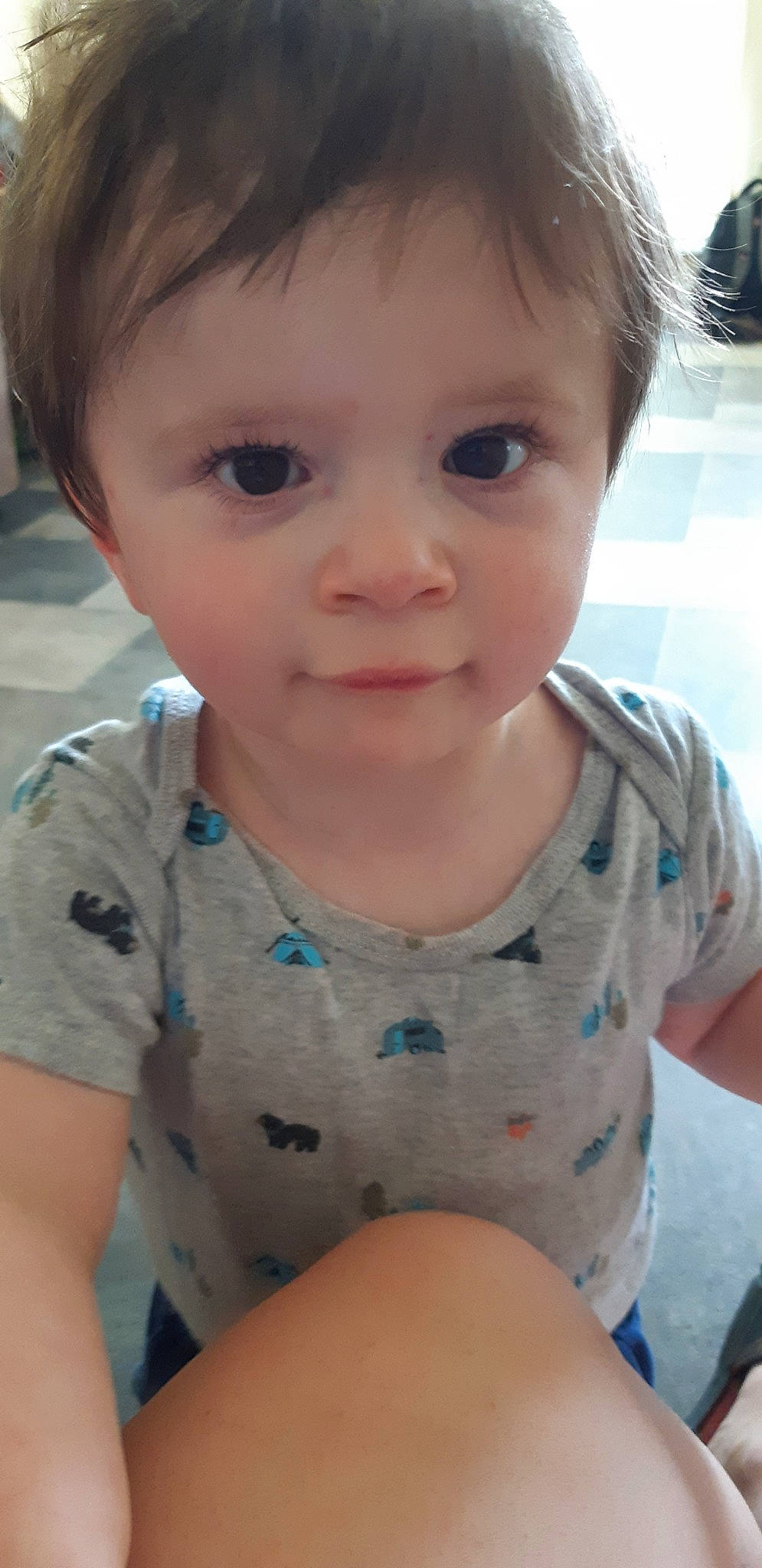 Lynkin is registered to the contest to win money with this photo: baby, brown_hair, cheek, child, chin, ear, eye, face, forehead, head, iris, lip, mouth, neck, nose, person, skin, smile, toddler