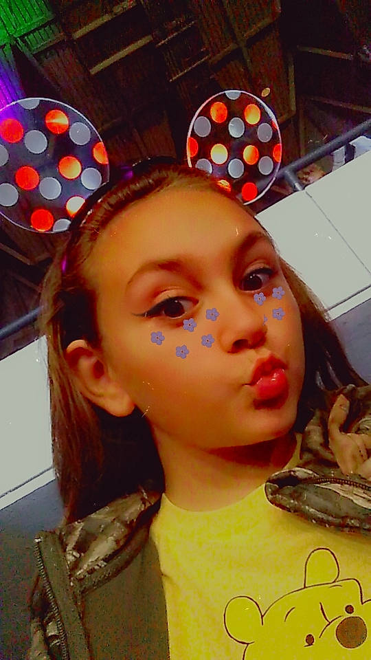 Makenzie joined the competition — help win amazing prizes! cheek, child, circle, cool, eyebrow, eyelash, eyewear, fashion_accessory, fashion_design, fun, hat, mouth, pattern, person, personal_protective_equipment, portrait_photography, toddler