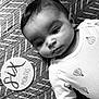 Christian joined the competition — help win amazing prizes! baby, infant, portrait, black_and_white, onesie, patterned_blanket, hot_air_balloon, milestone_sign, sleeping_mat, child, cute, face, head, lying_down, closeup, soft_light, newborn, baby_clothes, monochrome, young_child