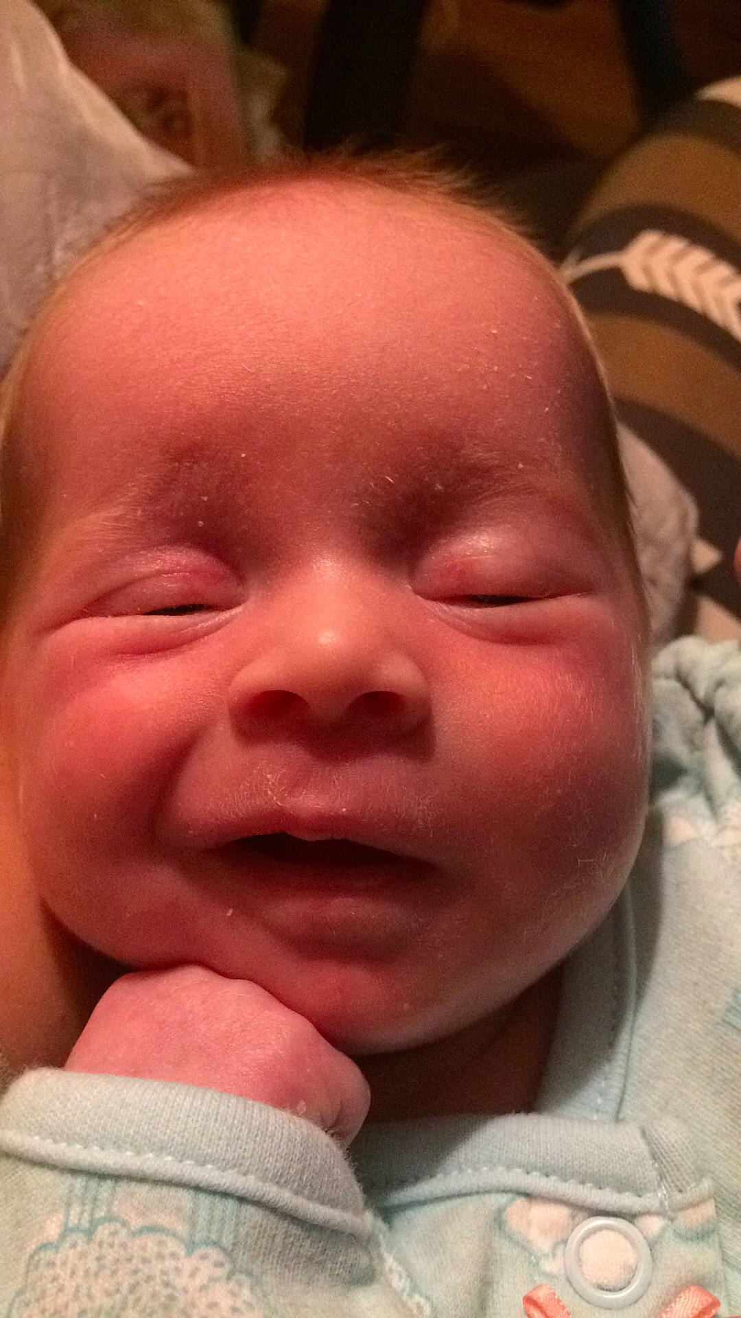 Jacelynn joined the competition — help win amazing prizes! baby, baby_making_funny_faces, cheek, child, chin, close_up, ear, eye, eyebrow, face, facial_expression, forehead, head, lip, mouth, nose, person, skin, smile, toddler