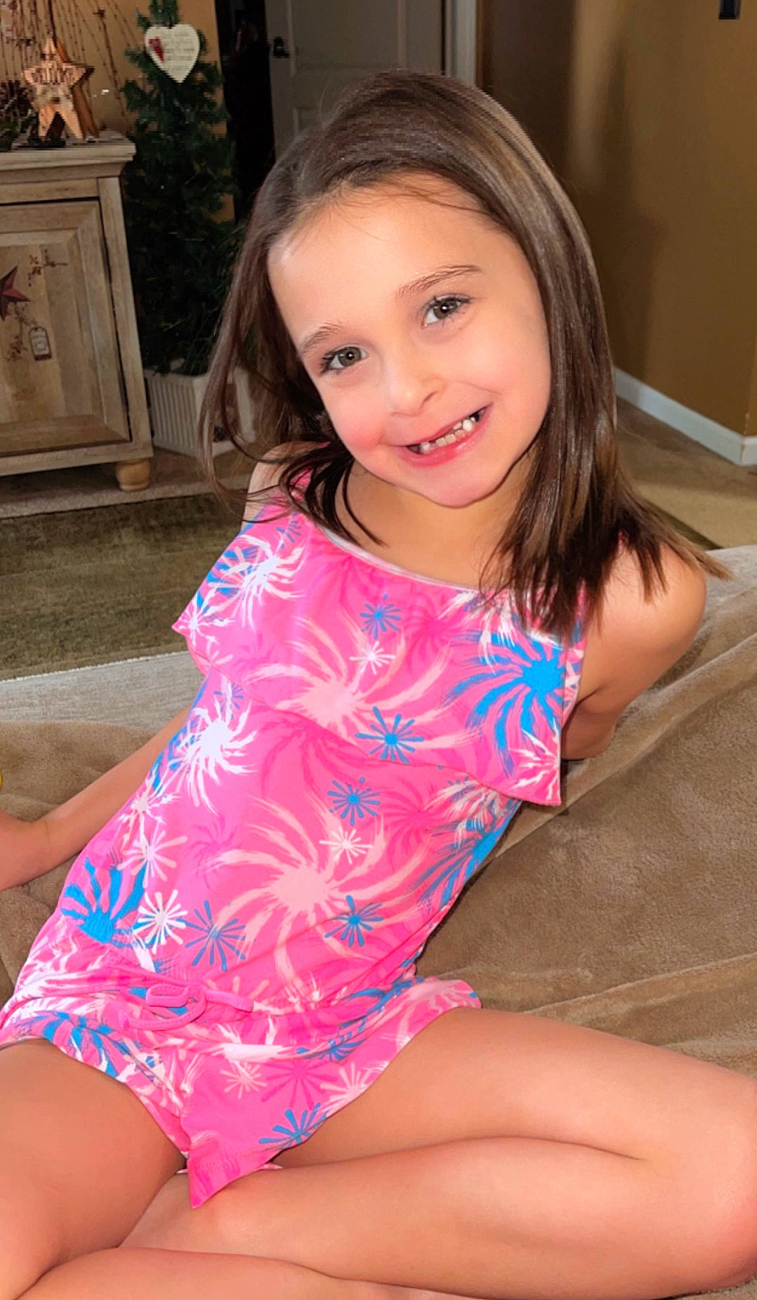 Chasity is registered to the contest to win money with this photo: black_hair, dress, eye, face, finger, flash_photography, fun, hair, hairstyle, happy, joy, leg, leisure, lip, muscle, neck, person, pink, shoulder, skin