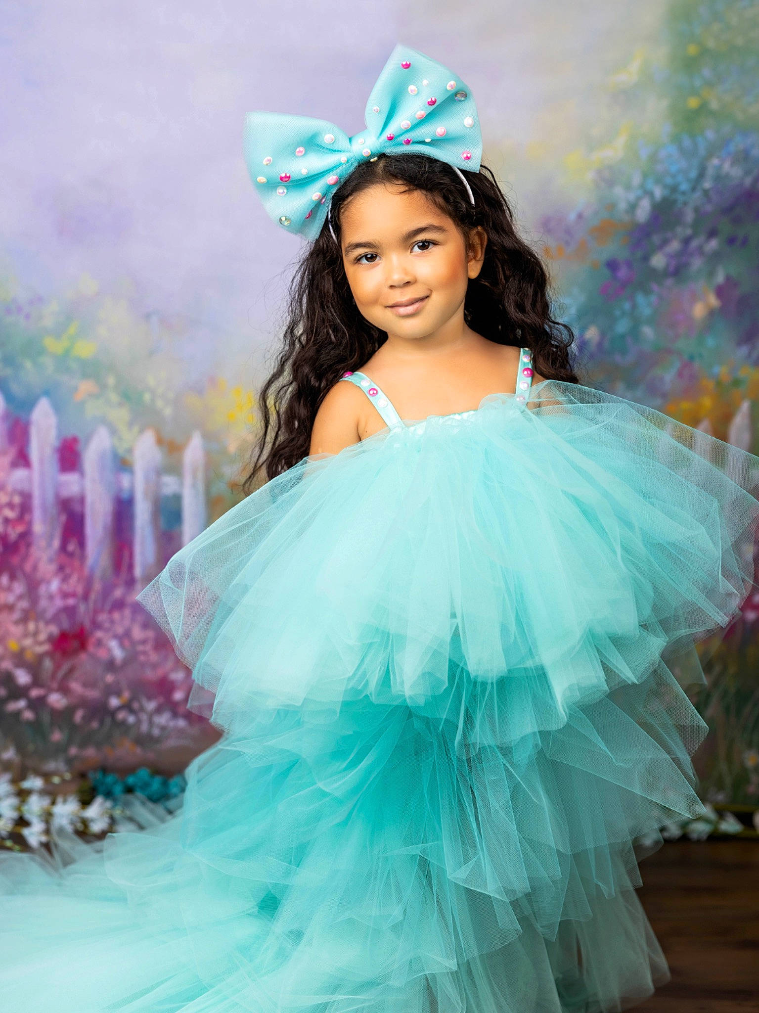 Makayla joined the competition — help win amazing prizes! aqua, azure, beauty, blue, bridal_accessory, bridal_clothing, bridal_party_dress, clothing, dress, eye, fashion_design, flash_photography, formal_wear, gown, happy, headgear, headpiece, joy, person, pink