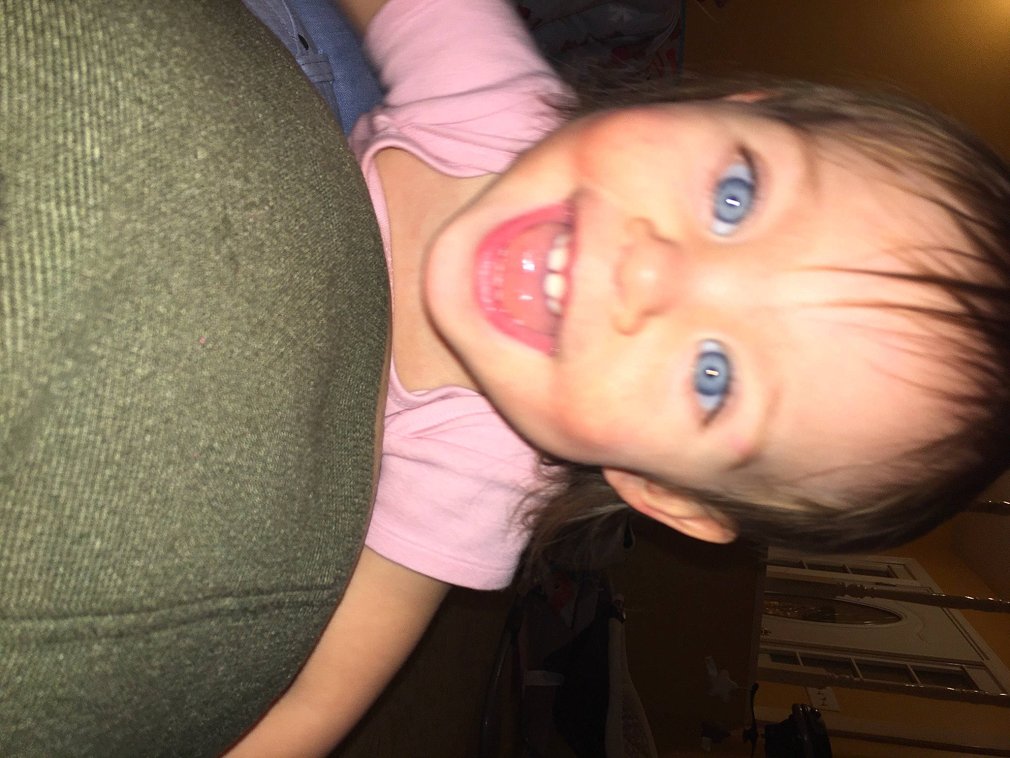 Gemma is registered to the contest to win money with this photo: arm, baby, baby_toddler_clothing, cheek, chin, ear, eyebrow, eyelash, flash_photography, happy, iris, jaw, lip, mouth, neck, nose, organ, person, skin, smile