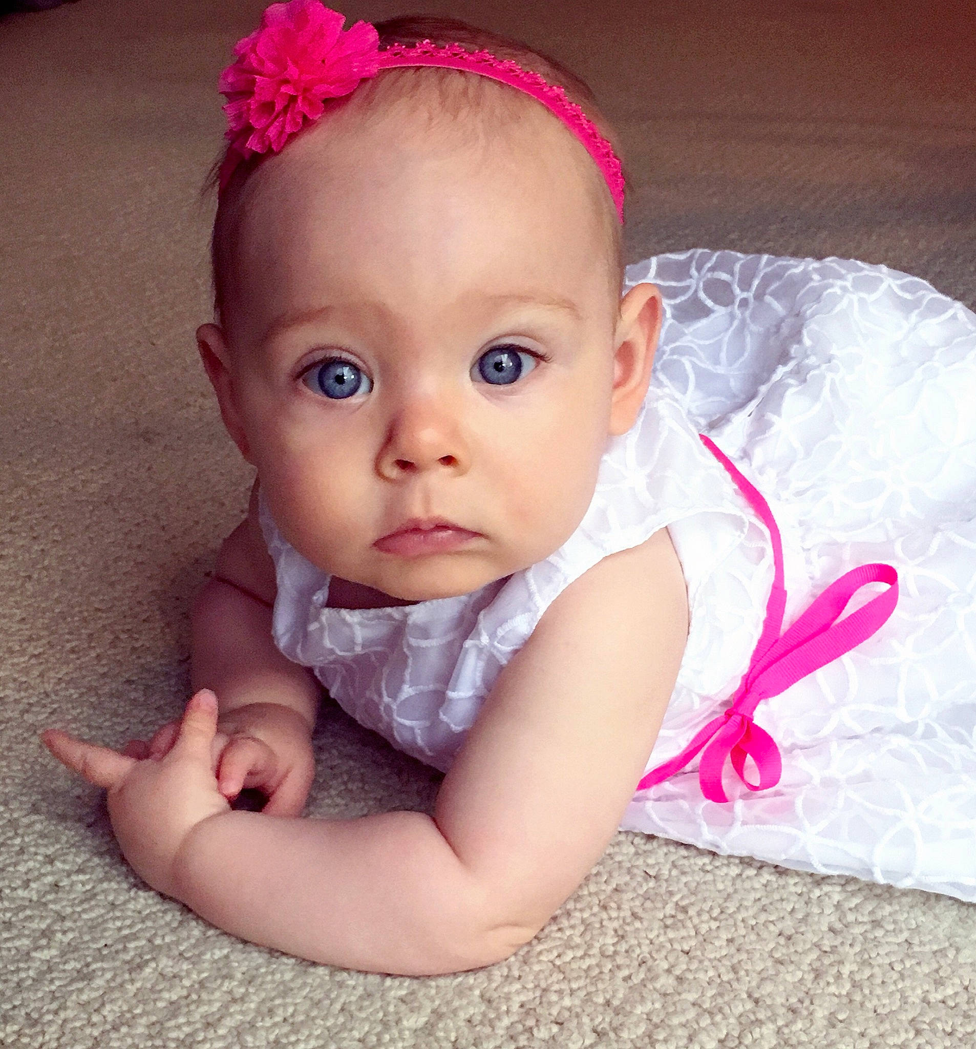Gemma joined the competition — help win amazing prizes! baby, baby_products, baby_toddler_clothing, beauty, cheek, child, eye, face, fashion_accessory, hair_accessory, head, headband, headgear, headpiece, lip, nose, person, pink, product, skin