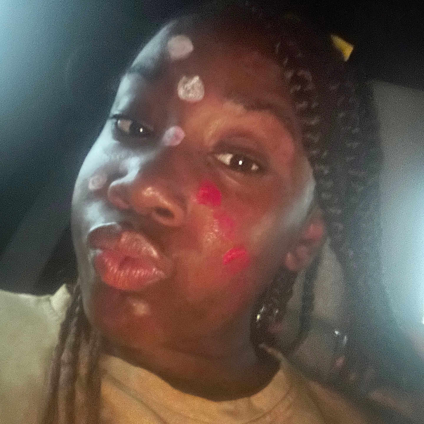 Kaia joined the competition — help win amazing prizes! accessories, bodypart, braid, cosmetics, earring, face, hair, head, jewelry, lighting, lipstick, mouth, neck, necklace, person, photography, piercing, portrait, selfie, skin